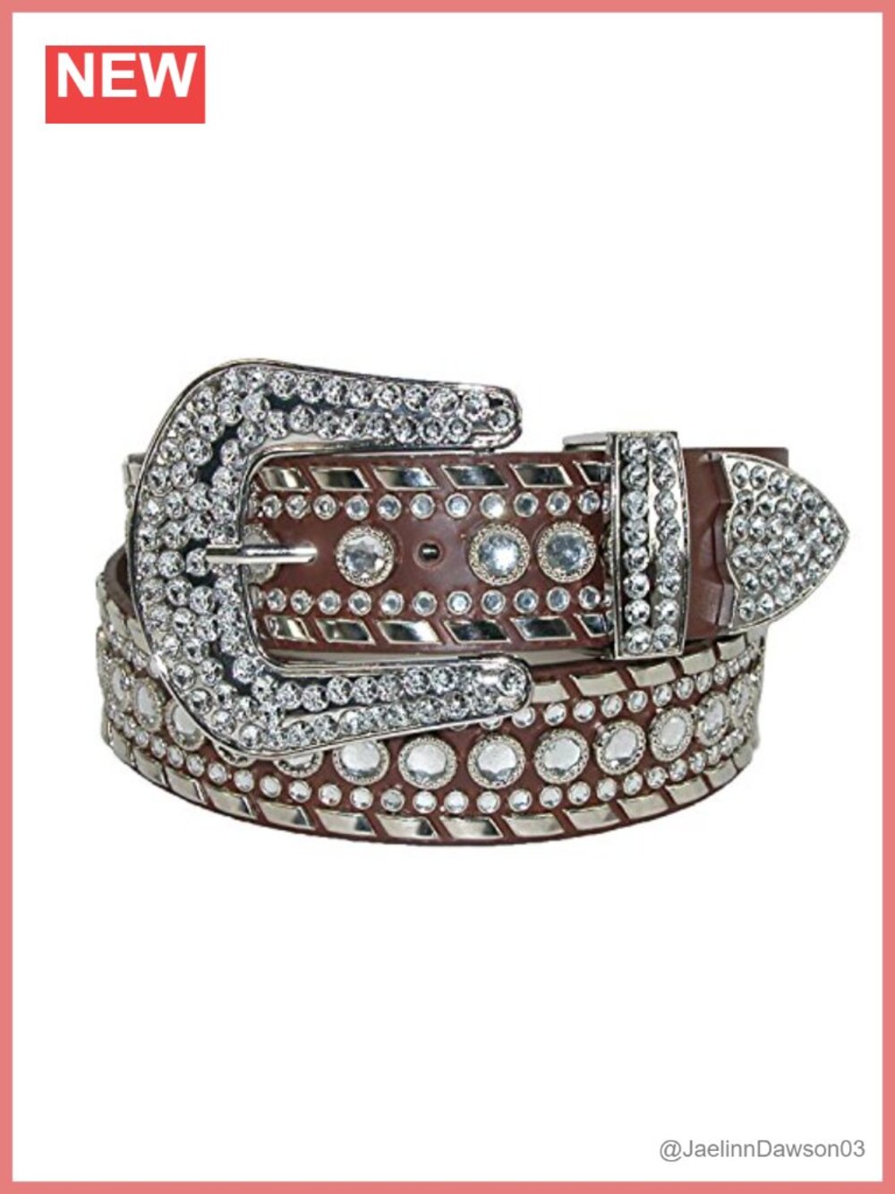 Western Rhinestone Belt 1.5 Inch Wide Bling Cowgirl Statement